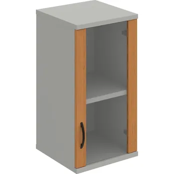 Policová skříň S 2 40 02 P H – Skříň policová dvéřová 76,8 × 40 cm - Olše , Šedá , UCO – černá