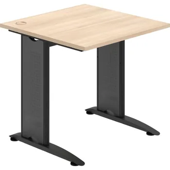 Psací stůl FS 800 – Stůl pracovní rovný 80 cm - Akát , Černý kov