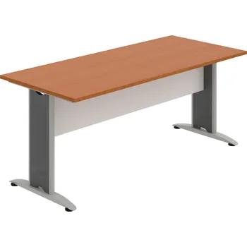 Jednací stůl CJ 1800 – Stůl jednací rovný 180 cm - Třešeň , Bílá , Šedý kov