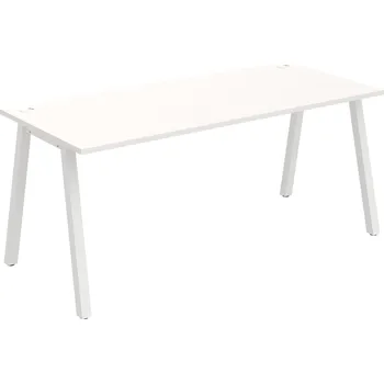 Psací stůl US A 1800 – Stůl pracovní délky 180 cm - Bílá , Bílý kov
