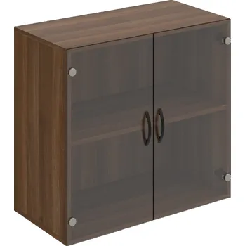 Policová skříň D 2 80 02 – Skříň policová dvéřová 74 × 80 cm - Čiré , Ořech , UCO – černá