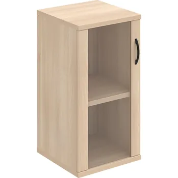 Policová skříň S 2 40 02 L – Skříň policová dvéřová 76,8 × 40 cm - Akát , Akát , UCO – černá