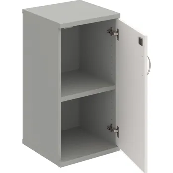Policová skříň SZ 2 40 01 P – Skříň policová dvéřová 76,8 × 40 cm - Bílá , Šedá , USN – Hobis