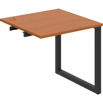 Psací stůl US O 800 R – Stůl pracovní délky 80 cm, k řetězení - Třešeň , Černý kov