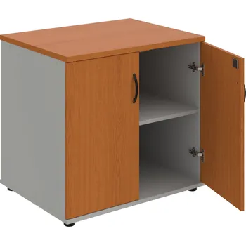 SPZ 80 60 N – Skříňka ke stolu, zavřená, š. 80 cm, léta napříč - Třešeň , Šedá , UCO – černá