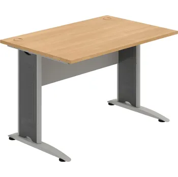 Psací stůl CS 1200 – Stůl pracovní rovný 120 cm - Dub , Šedá , Šedý kov