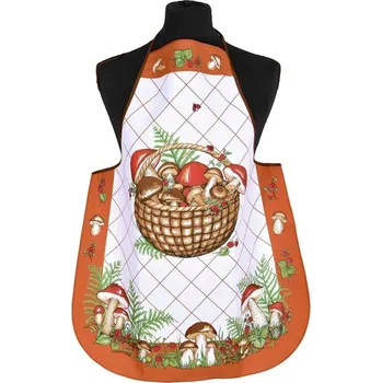 Zástěra a chňapka Hřiby cihlová - Zástěra a chňapka 1146