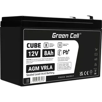 Trakční baterie Green Cell AGM baterie 12V 8Ah