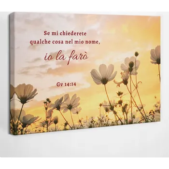 Obraz Tištěný Obraz na Plátně na Zeď Citáty z Bible Náboženské 30x20 cm