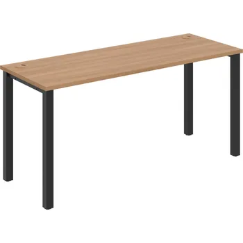 Psací stůl UE 1600 – Stůl pracovní délky 160 cm, hl. 60 cm - Višeň , Černý kov