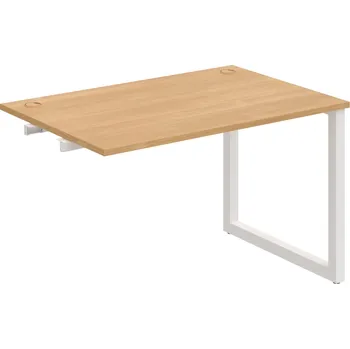 Psací stůl US O 1200 R – Stůl pracovní délky 120 cm, k řetězení - Dub , Bílý kov