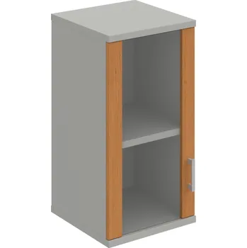 Policová skříň S 2 40 02 L H – Skříň policová dvéřová 76,8 × 40 cm - Olše , Šedá , USH – hranatá