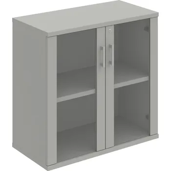 Policová skříň SZ 2 80 02 – Skříň policová dvéřová 76,8 × 80 cm - Šedá , Šedá , USH – hranatá