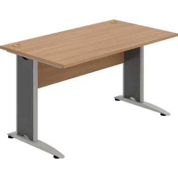 Psací stůl CS 1400 – Stůl pracovní rovný 140 cm - Višeň , Višeň , Šedý kov