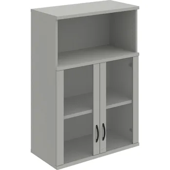 Policová skříň SZ 3 80 05 H – Skříň policová dvéřová 115,2 × 80 cm - Šedá , Šedá , UCO – černá