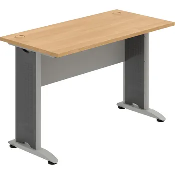 Psací stůl CE 1200 – Stůl pracovní rovný 120 cm, hl. 60 cm - Dub , Šedá , Šedý kov