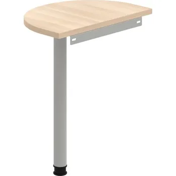 Psací stůl GP 60 – Stůl zakončovací oblouk 60 cm - Akát , Šedý kov