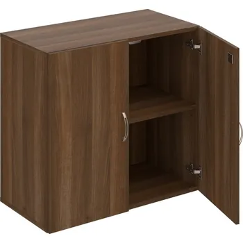 Policová skříň DZ 2 80 01 – Skříň policová dvéřová 74 × 80 cm - Ořech , Ořech , USN – Hobis