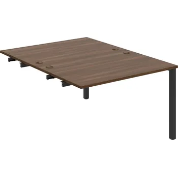 Psací stůl USD 1200 R – Stůl pracovní 120 × 160 cm, k řetězení - Ořech , Černý kov