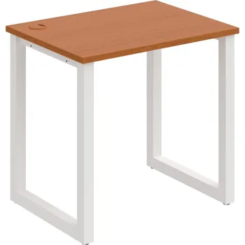 Psací stůl UE O 800 – Stůl pracovní délky 80 cm, hl. 60 cm - Třešeň , Bílý kov