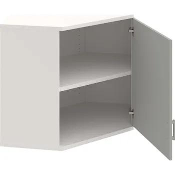 Policová skříň SRV 2 01 P H – Skříň vnitřní roh pravá 76,8 cm - Šedá , Bílá , USH – hranatá