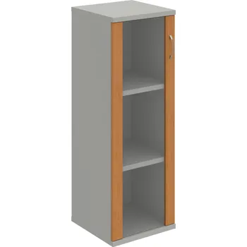 Policová skříň S 3 40 02 L – Skříň policová dvéřová 115,2 × 40 cm - Olše , Šedá , USN – Hobis