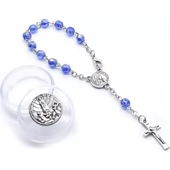 Růženec NAKY Růženec do ruky, do auta, modrý