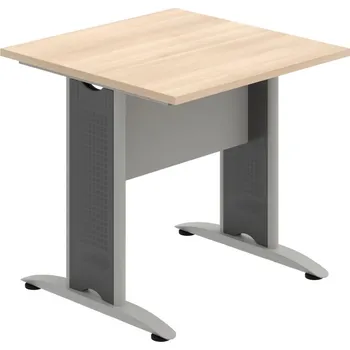 Jednací stůl CJ 800 – Stůl jednací rovný 80 cm - Akát , Šedá , Šedý kov