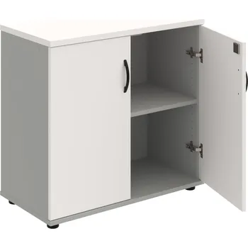 SPZ 80 40 – Skříňka ke stolu, zavřená, š. 80 cm - Bílá , Šedá , UCO – černá