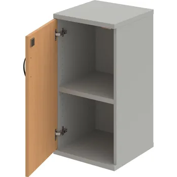 Policová skříň SZ 2 40 01 L – Skříň policová dvéřová 76,8 × 40 cm - Buk , Šedá , UCO – černá