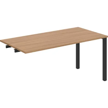 Psací stůl UJ 1600 R – Stůl jednací rovný délky 160 cm, k řetězení - Višeň , Černý kov