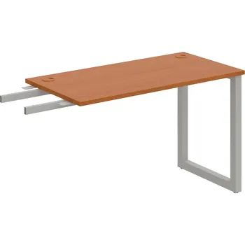 Psací stůl UE O 1200 RU – Stůl pracovní délky 120 cm, hl. 60 cm, k řetězení - Třešeň , Šedý kov