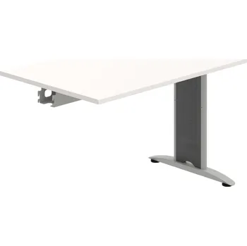 Jednací stůl FJ 1200 R – Stůl jednací řetězící rovný 120 cm - Bílá , Šedý kov