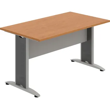 Jednací stůl CJ 1400 – Stůl jednací rovný 140 cm - Olše , Šedá , Šedý kov