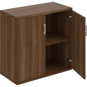 Policová skříň SZ 2 80 01 – Skříň policová dvéřová 76,8 × 80 cm - Ořech , Ořech , USH – hranatá