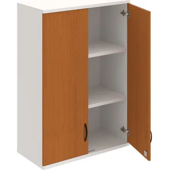 Policová skříň SZ 3 80 01 H – Skříň policová dvéřová 115,2 × 80 cm - Třešeň , Bílá , UCO – černá