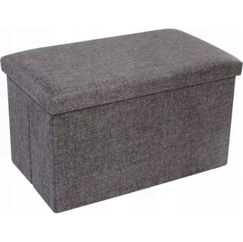 Taburet SMUKEE Skládací puf s úložným prostorem 76 x 38 x 38 cm šedý