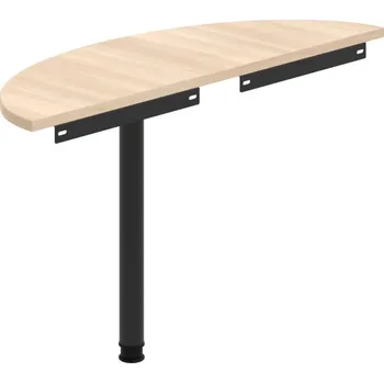 Jednací stůl GP 120 – Stůl zakončovací oblouk 120 cm - Akát , Černý kov