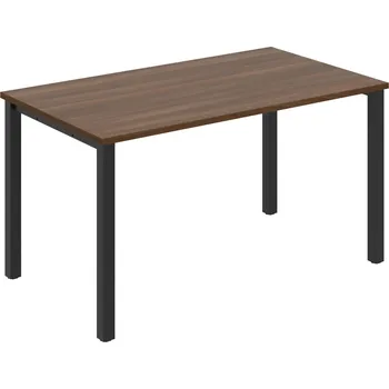 Psací stůl UJ 1400 – Stůl jednací rovný délky 140 cm - Ořech , Černý kov