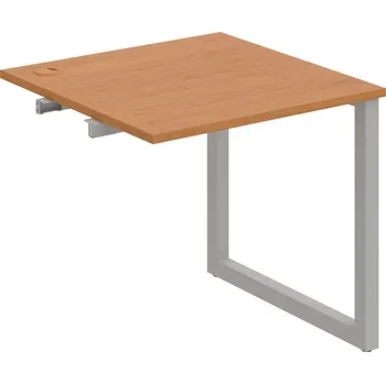 Psací stůl US O 800 R – Stůl pracovní délky 80 cm, k řetězení - Olše , Šedý kov