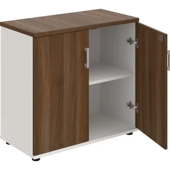 SPZ 80 40 – Skříňka ke stolu, zavřená, š. 80 cm - Ořech , Bílá , USH – hranatá