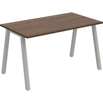 Psací stůl UJ A 1400 – Stůl jednací rovný délky 140 cm - Ořech , Šedý kov