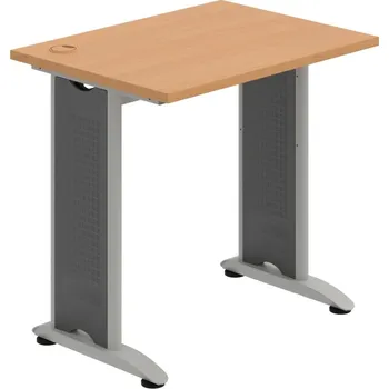 Psací stůl FE 800 – Stůl pracovní rovný 80 cm, hl. 60 cm - Buk , Šedý kov