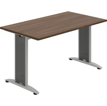 Jednací stůl FJ 1400 – Stůl jednací rovný 140 cm - Ořech , Šedý kov