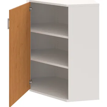 Policová skříň SRV 3 01 L – Skříň vnitřní roh levá 115,2 cm - Olše , Bílá , USH – hranatá