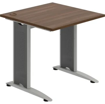 Psací stůl FS 800 – Stůl pracovní rovný 80 cm - Ořech , Šedý kov