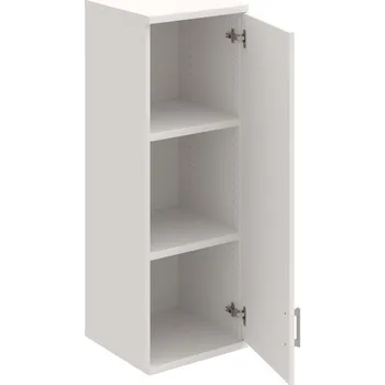 Policová skříň S 3 40 01 P H – Skříň policová dvéřová 115,2 × 40 cm - Bílá , Bílá , USH – hranatá