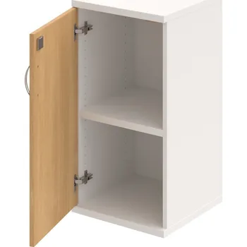 Policová skříň SZ 2 40 01 L – Skříň policová dvéřová 76,8 × 40 cm - Dub , Bílá , USN – Hobis