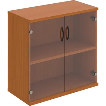 Policová skříň S 2 80 04 – Skříň policová dvéřová 76,8 × 80 cm - Čiré , Třešeň , UCO – černá