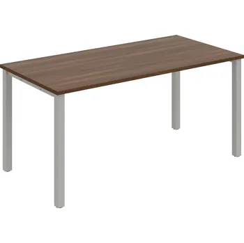 Psací stůl UJ 1600 – Stůl jednací rovný 160 cm - Ořech , Šedý kov